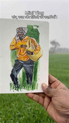 Village life Acrylic painting😱🎨 #painting #acrylic painting#drawing#art#ytshorts#trending#artist