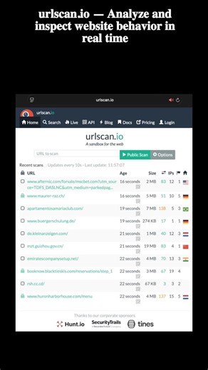 What is urlscan.io? Website & URL Analysis Tool #cybersecurity #cybercavin
