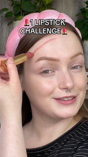 1 LIPSTICK MAKEUP CHALLENGE?!!! 💄 should we try this with other colors?? 💋 #lipstick #makeupchallenge #makeup #makeupartist #makeupideas #makeupinspo #makeuptrends #makeuptransformation #beautychallenge #beauty #blush #makeuphacks #contour #eyemakeup #eyeliner | BreyonnaFaye