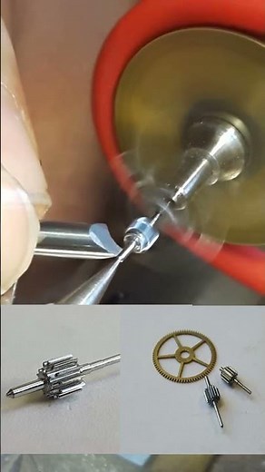 Pinion making for a Omega watch - watchmaker tool