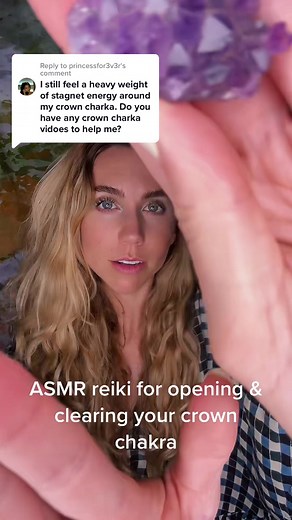 Replying to @princessfor3v3r #crownchakra #amethyst #reiki #kundalinireiki #chakrahealing