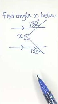 How to Find Angle x Between Parallel Lines | Geometry Trick