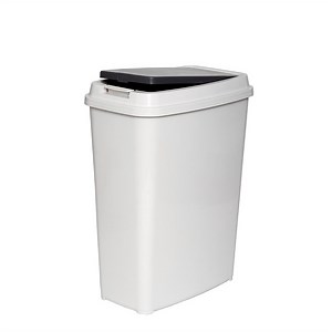 Willow 30L White/Charcoal Touch Top Tidy Slim Bin