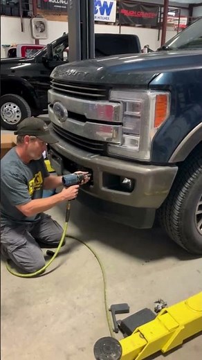 Installing a Ranch Hand Midnight Bumper on a Ford F-250 #shorts #fordf250 #fordtrucks