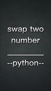 swapping number in python #swapping #numbers