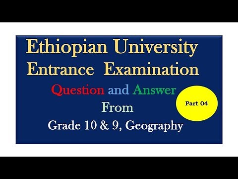 Geography Entrance Exam Questions from grade 10 part 4@bridgeeducation4771