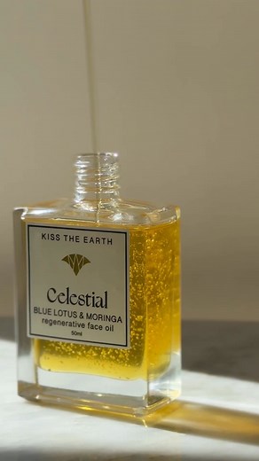 Celestial is a powerful face serum infused with sacred Blue Lotus and 24k Gold, designed to nourish your skin and uplift your spirit. This nutrient-rich formula deeply hydrates, evens tone, softens the appearance of fine lines, and brings a luminous glow — both inside and out. 🌿 Powered by ancient botanicals like Blue Lotus, Moringa, Sea Buckthorn, and Black Seed Oil, every drop of Celestial is crafted to nourish the skin barrier, support circulation, and soothe inflammation. Lightweight. Fast-