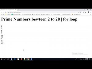 10 - Write a logic to print prime numbers between 2 to 20