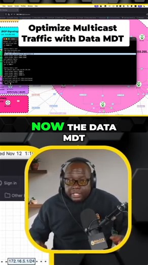 Padlock Technologies on Instagram: "A network engineer clarifies how Data MDT optimizes multicast traffic via share and source trees. VRFs and rendezvous points explained for streamlined data flow. #DataMDT #MulticastTrees #NetworkEngineer #VRF #RendezvousPoint"