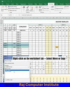 Excel Roster Template | Staff Duty & Shift Planning in Advance Excel #excel #exceltips🖥️ #vlookup❤️📈