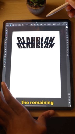 How to create this cool text effect in #affinitydesigner 2 iPad.