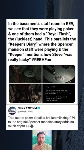 RE9 Basement Staff Poker Scene Mirrors Keeper’s Diary — Steve Gets “Royal Flush” #REBHFun