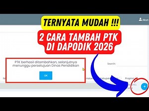How to Add PTK to Dapodik | Easy - Latest