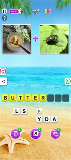Make compound word according to pics and letters give you