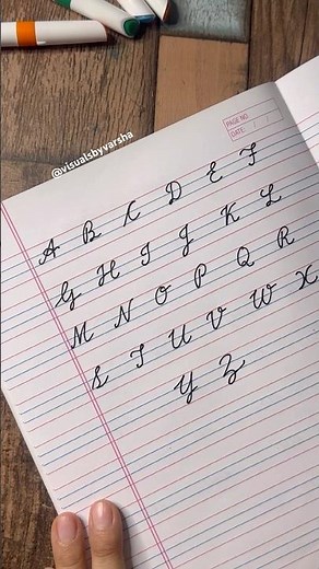A to Z cursive handwriting #visualsbyvarsha #learnwriting #handwriting