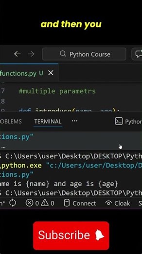 You can use multiple parameters #pythontutorial #coding