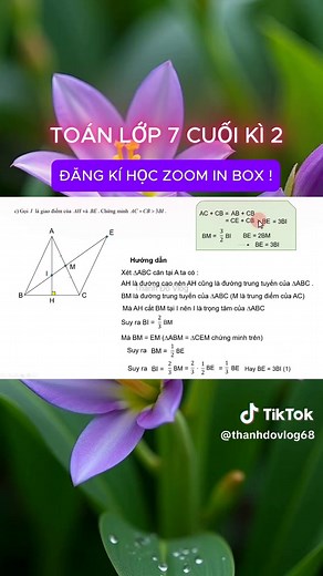Toán lớp 7 Kết nối tri thức với cuộc sống, kiểm tra cuối học kì 2. Bất đẳng thức tam giác, chứng minh hai tam giác vuông bằng nhau, sự đồng quy của ba đường trung tuyến, trọng tâm của tam giác. #toán7hìnhhọc #kiểmtrahọckì2toánlớp7 #Thanhdovlog