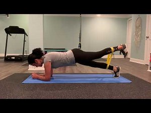 Plank glute kickbacks / resistance band