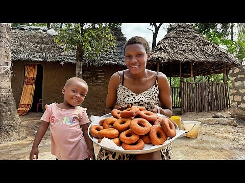 Relaxing African Village Life 🏡 Simple Breakfast, Doughnuts & Our Dream Home Journey! 🌿🍩