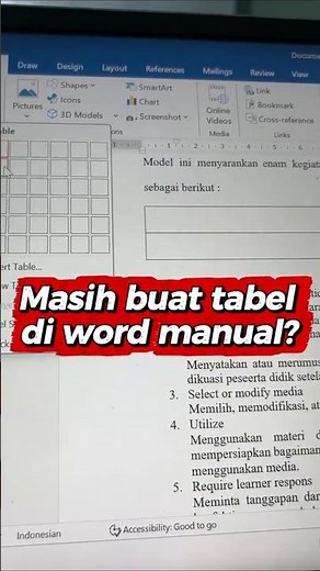 Cara buat tabel word otomatis