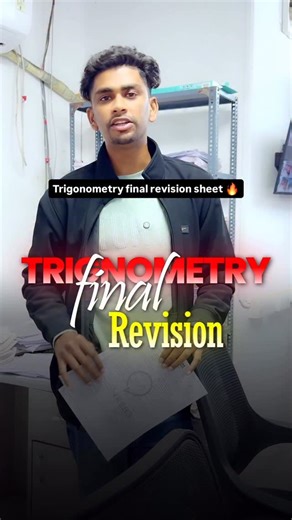 Kishan jaiswal on Instagram: "Trigonometry final revision sheet 🔥 | @kishanbhaiya10th #padhaionreels #class10 #math"