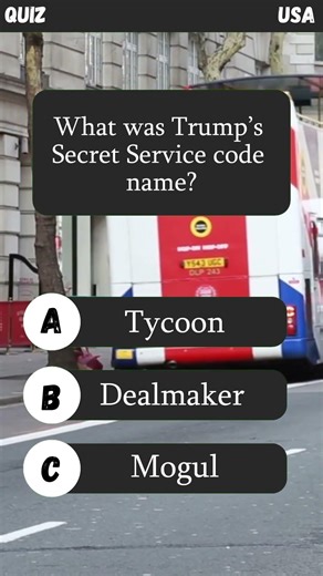 What was Trump’s Secret Service code name? #usaquiz