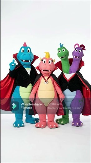 NEW AI 2026 Mascot Costume Dragon Tales Live Gang Vampire #dragontales #halloween