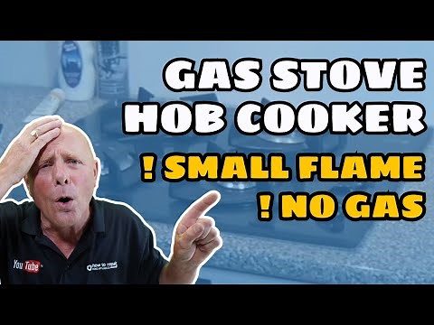 No gas or small flame on Gas Stove top hob cooker How to clean the jet