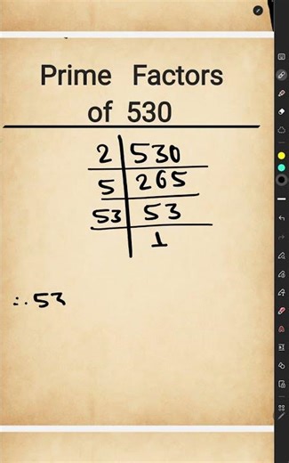 Prime Factors of 530 l Prime Factorization of 530