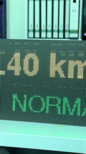 Read anemometer display with led panel.