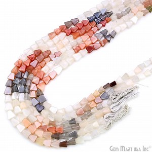 Multi Moonstone Triangle Beads, Smooth Triangle Drilled Beads, Unpolish Natural Gemstone, Jewelry Making Beads, 1 Strand 14 Inch, DRMM-70070 - Etsy