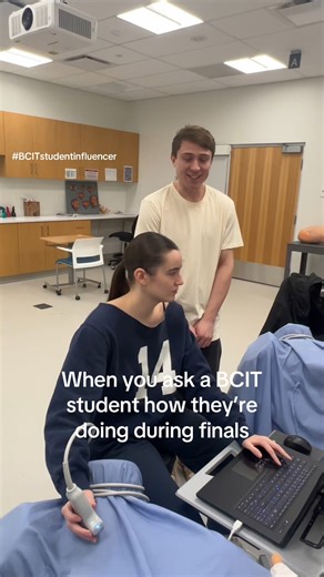 When you ask a BCIT student how they are doing during finals 😭 Legend has it, if you look hard enough you can see the eye bags underneath the crying filter… Good luck to everyone taking exams! 😃 #BCITstudentinfluencer #BCITpartner | BCIT: British Columbia Institute of Technology