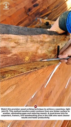 Perfect Wood Scribing for a Tight Fit – Pro Carpenter Trick 🔥