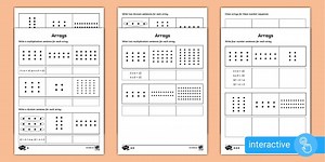 Year 2 Maths Arrays Homework Worksheet