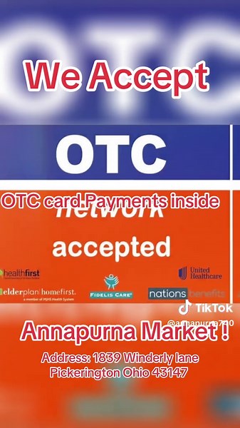 OTC Card Payments Accepted at Annapurna Market