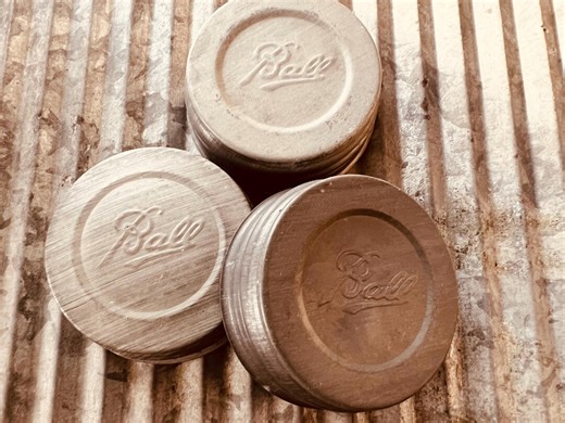 3 Vintage Ball Canning Lids, Zinc, Porcelain Lined, Prim Farmhouse Decor - Etsy