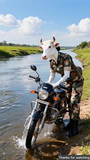 The cow saved the woman's life and built a straw boat for her 😭 #ai #cow #save #boat