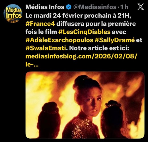 Médias Infos on Instagram: "https://mediasinfosblog.com/2026/02/08/le-mardi-24-fevrier-prochain-a-21h-france-4-diffusera-pour-la-premiere-fois-le-film-les-cinq-diables-avec-adele-exarchopoulos-sally-drame-et-swala-emati/"
