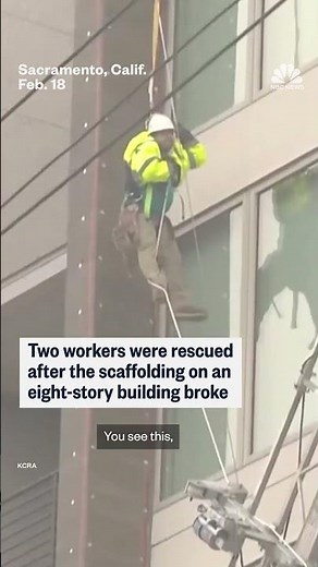 Workers rescued after scaffolding collapse in California