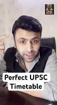 How to Make a Perfect UPSC Timetable