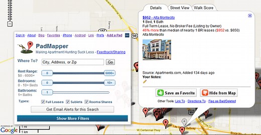 Find Apartments for Rent with Google Maps