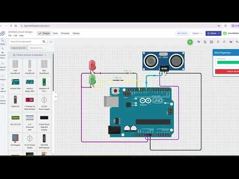 Arduino HC-SR04 Ultrasonic Sensor | Non-Blocking Distance Measurement | Virtual Simulation