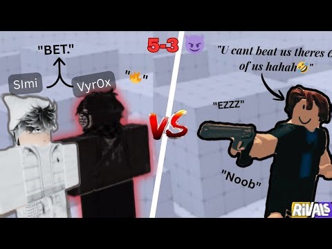 2 PROS V 6 FRIENDS ON ROBLOX RIVALS 🔥💀#muichirotokito