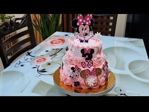 2kg Mickey mouse cake design |2tier Chocolate cake recipe |BakingBites |