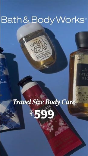 Travel size body care essentials #bathandbodyworks