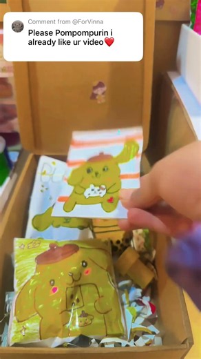Cute packing fake order #sanrio diy Pom Pom purin yellow cute kawaii pretty asthetic 🎀✨💛💛💛💛
