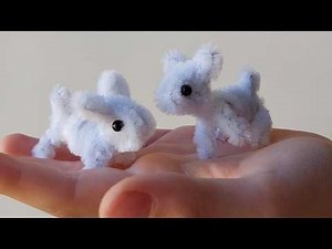 Zajíček z chlupatých drátků - jednoduchý návod na králíčky z pipe cleaners