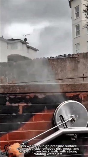 Work tool high pressure surface cleaner for wall cleaning efficiency