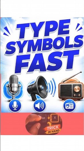 How to Type 🎤 🔊 📻 Symbols Using Keyboard Shortcuts #viral #keyboard shortcuts