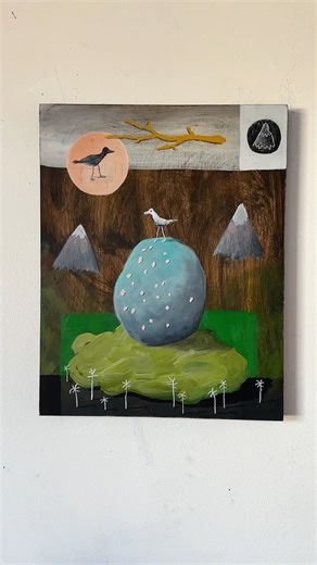 Paint with me #art #surrealism #painting #acrylicpainting #abstractart #mixedmedia #paintingprocess